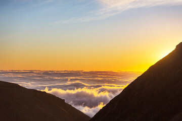 Wall Mural - Mountains on sunrise