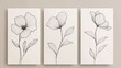 © Jane Kelly - Minimalist flower posters in cozy interior