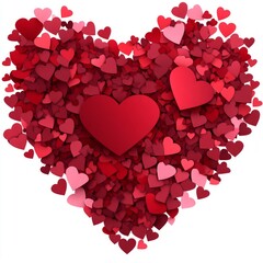  A Heart Shaped Collection of Red and Pink Hearts