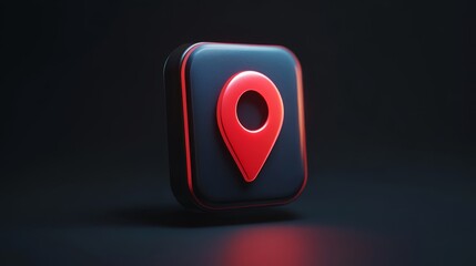 Poster - location icon. map icon