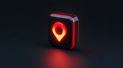 Poster - location icon. map icon