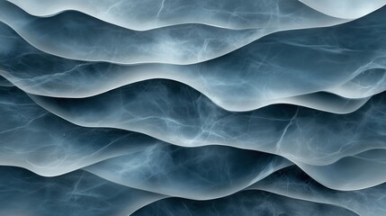 Poster - Captivating blue waves create mesmerizing patterns on a tranquil surface in a serene, aquatic environment