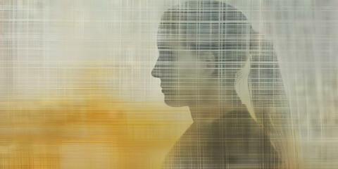 Poster - Overlaid Profile and Gridded Background Image