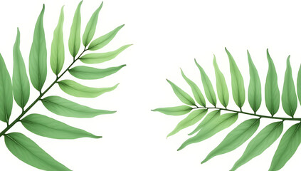 Aufkleber - Tropical xanadu leaves with white background evoke a sense of serene natural beauty and exotic tranquility._00003_