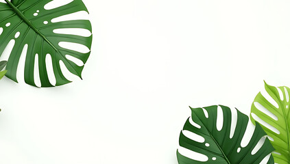 Aufkleber - Tropical xanadu leaves with white background evoke a sense of serene natural beauty and exotic tranquility._00001_