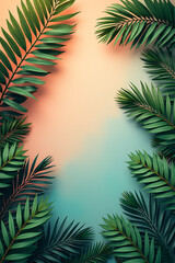 Poster - Tropical leaf decoration adorns a colorful background in this unique concept for 2020 New Year celebrations and events design ideas._00003_