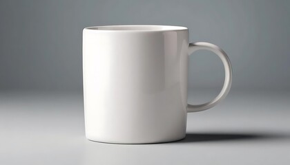 Ceramic coffee mug with minimalist design isolated on transparent background, ideal for branding and product display in high-resolution