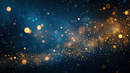 Poster - A vibrant abstract background filled with shimmering particles and glowing lights for creative projects.