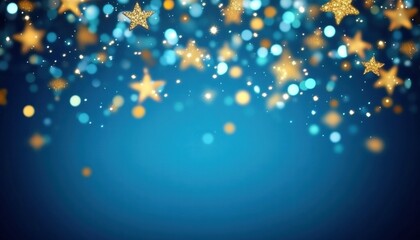 Poster - Twinkling stars and shimmering lights create a magical background perfect for celebrations and festive occasions.