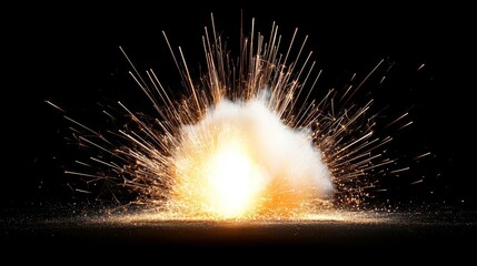 Poster - Flawless fire particles, embers set against a background, accompanied by a smoky, foggy mist texture overlay.