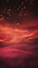 Poster - A dazzling and lively abstract background, featuring sparkling bokeh effects in deep red tones, perfect for festive events, celebrations, and luxurious designs.