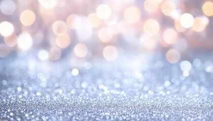 Poster - A sparkling abstract background with shimmering bokeh lights and a glistening surface, perfect for festive themes.