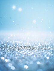 Poster - Dreamy Sparkling Bokeh in Ethereal Blue Tones