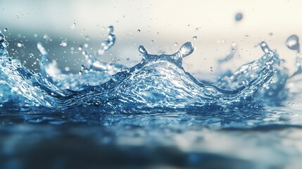 Poster - An Stock image showcasing a close-up of blue water.
