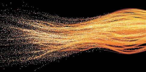 Poster - Particles of fire embers against a black background. Background of fire sparks. Abstract dark glittering fire particles and lights, created by generative AI.