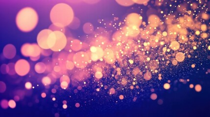 Poster - A mesmerizing blur of glowing bokeh lights creating a dreamy and magical atmosphere, perfect for backgrounds or designs.
