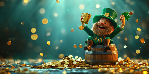 St Patrick's day leprechaun background