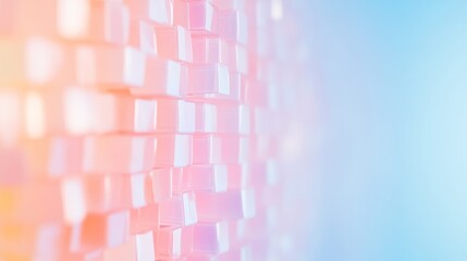 Aufkleber - Pastel Geometric Reflections Softly Lit Abstract Symmetry in Contemporary Design