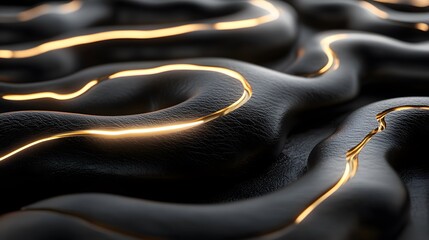 Poster - A close-up view of a textured surface with glowing lines, evoking a modern, abstract aesthetic.