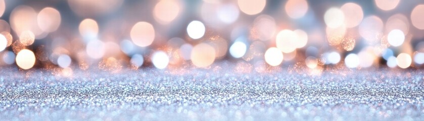 Poster - Soft bokeh lights create a dreamy background, perfect for festive and celebratory themes in photography projects.