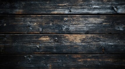 Dark rustic wooden surface background with weathered texture and visible grain patterns for design and decor applications.