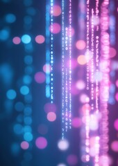 Aufkleber - Abstract Glowing Data Streams in Minimalistic Digital Education Environment
