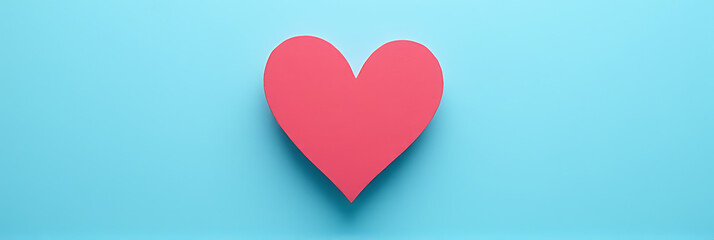 Poster - A colorful heart shape is featured on a simple blue background for various love and wedding concept ideas._00002_