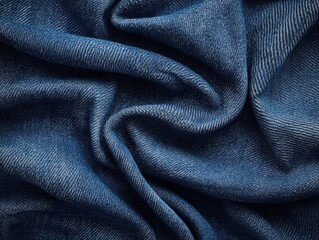 Close-Up of Soft Denim Fabric Texture