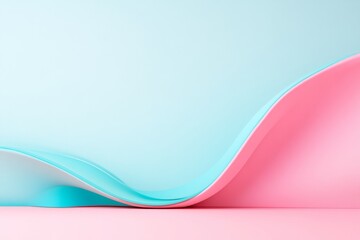Aufkleber - Pastel Abstract Design with Surreal Curves and Light Reflections