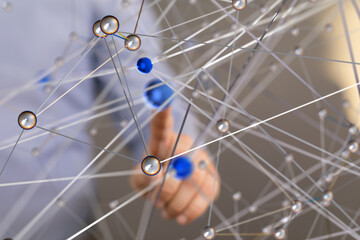 Fototapete - conference Digital Network and data concept 3d