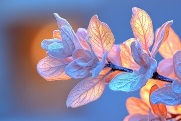 Poster - A close-up of lilac blossoms, with their delicate purple flowers catching the golden light of a spring morning