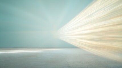Aufkleber - Surreal Projection Beam Illuminating Vintage Screen in Minimalist Cinema Setting