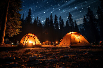 in midst of a vibrant color camping trip, a celestial spectacle unfolded before their eyes as a shoo