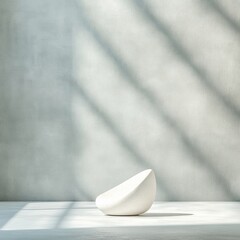 Canvas Print - Minimalist Sculpture in Serene Spotlight with Surreal Curves and Soft Textures