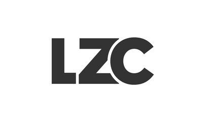 Poster - LZC logo design template with strong and modern bold text. Initial based vector logotype featuring simple and minimal typography. Trendy company identity.