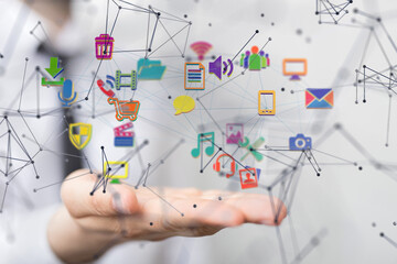 Poster - 2d rendering Cloud computing, Cloud Computing Concept
