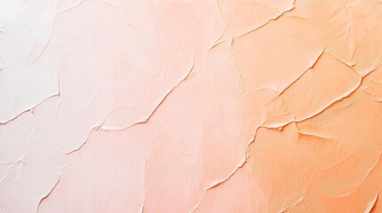 Poster - Serene Gradient of Warm Orange and Pink Textured Plaster Wall