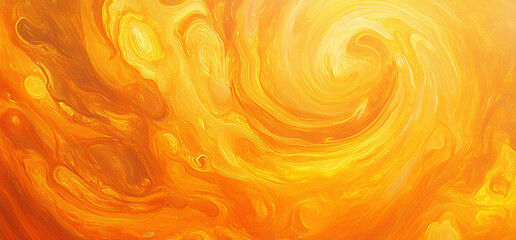 Poster - Vibrant orange and yellow swirls on a grainy textured background
