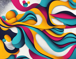 Wall Mural - Pop art modern abstract background