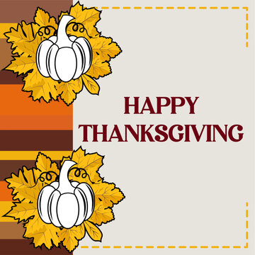 Thanksgiving Day Greeting card illustration for holidays.