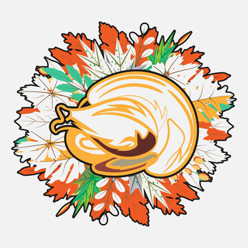 Thanksgiving Day Greeting card illustration for holidays.