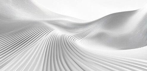 Poster - white background with gray thin lines in the shape of curved lines