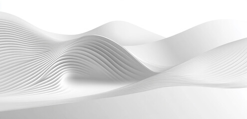 Poster - white background with gray thin lines in the shape of curved lines