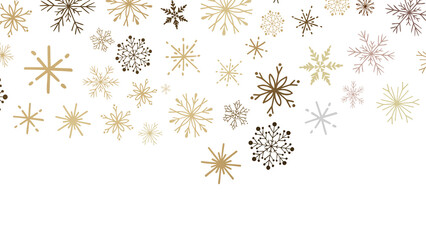 Wall Mural - Snowflake Ballet: Exquisite 3D Illustration of Descending Festive Snowflakes in Motion