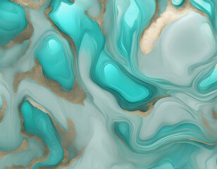 Wall Mural - Transparent turquoise marble background