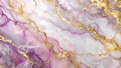 Abstract Pink and Gold Swirling Marble Texture Elegant Background for Design Projects