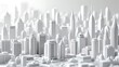 The blueprint showed skyscrapers. Construction concept. 3d illustration