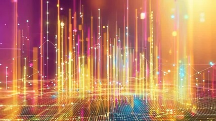 Poster - Vibrant Digital Abstract Colorful Light Patterns and Dynamic Designs