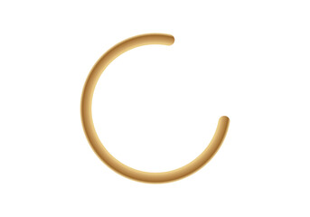 Poster - A simple golden checkbox icon in the shape of a crescent, showcasing modern minimalism.