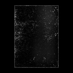 Aufkleber - Old grunge paper page with grainy and scratched effect on surface. Vector isolated realistic grungy sheet with dust or damage, drawn border with empty space for text, copy place or mockup